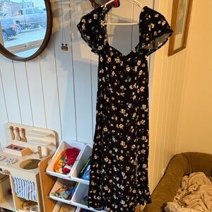 Floral Black Dress